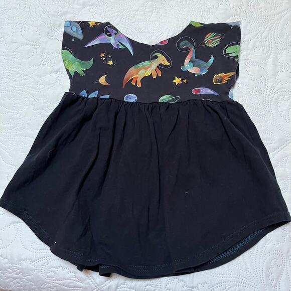 Ballistic Stitches Handmade Space Dinosaurs Tunic Size 2T - Picture 4 of 5